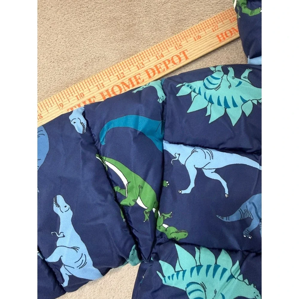 Baby Gap Cold Control Puffer Jacket Kids 5yrs Blue Dinosaur Print Hooded NEW $70